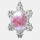 Blume Cherry Tree Schneeflocken Zinn-Ornament (Rechts)