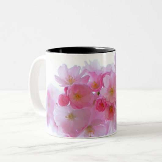 Blume Cherry Tree Zweifarbige Tasse (Vorderseite Links)