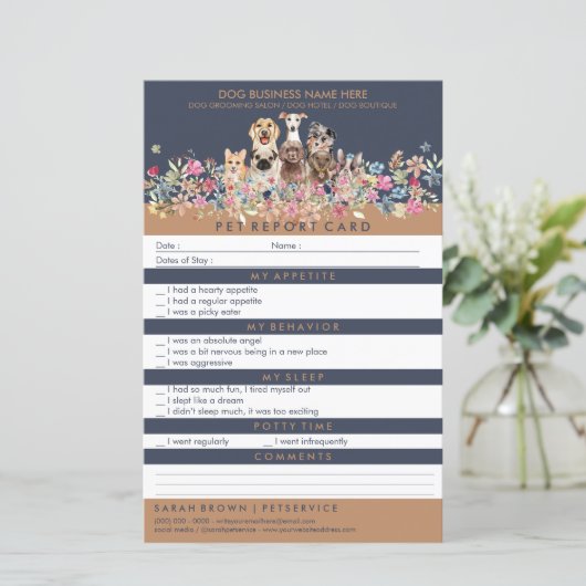 Blume Chic Hunde (Stehend Vorderseite)