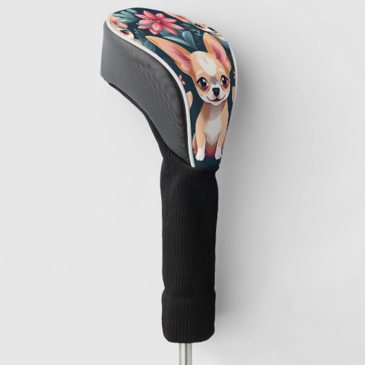 Blume Chihuahua Pet Golf Headcover (angewinkelt)