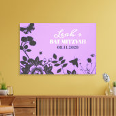 BLUME CHILD Bat Mitzvah Sign-In Memory-Board Leinwanddruck (Insitu (Wohnzimmer))
