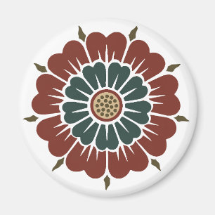 Blume Chinesisches Ornament Owen Jones asian pater Magnet