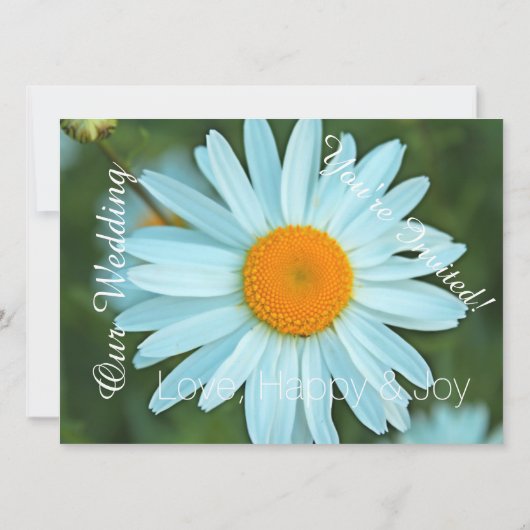 Blume Christliche Hochzeit Einladung (Rückseite)