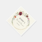 Blume Circle Wedding Brautparty Serviette (Ecke)