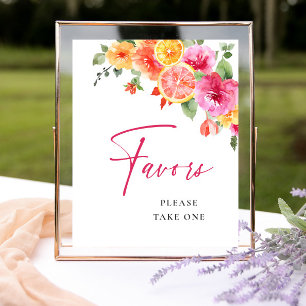 Blume Citrus Slice Brautparty Favoriten Poster