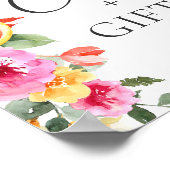 Blume Citrus Slice Bridal Karten und Geschenke Poster (Ecke)