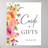 Blume Citrus Slice Bridal Karten und Geschenke Poster (Vorne)