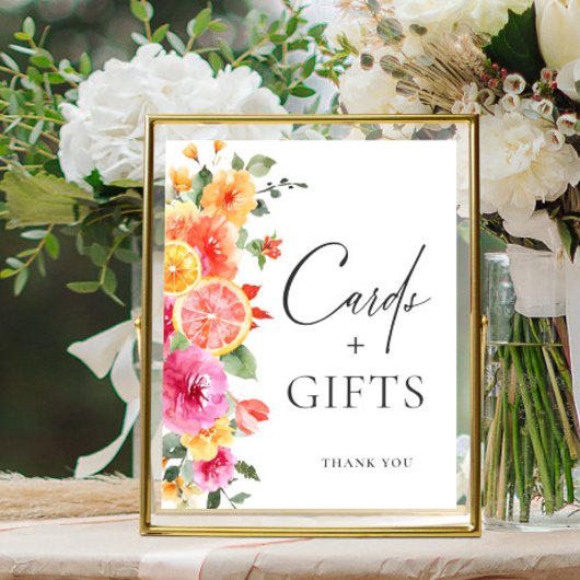 Blume Citrus Slice Bridal Karten und Geschenke Poster