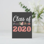 Blume Class of 2020 High School Postkarte (Stehend Vorderseite)
