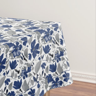 Blume Clematis Blue Gray Botanical Tischdecke