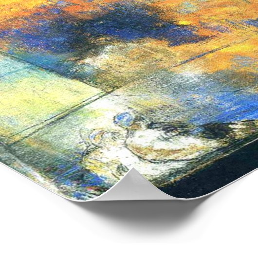 Blume Clouds 1903 von Odilon Redon Poster (Ecke)