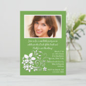 Blume Cluster Öko-Foto Einladung (Stehend Vorderseite)