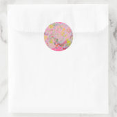 Blume-Cluster Runder Aufkleber (Tasche)
