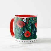 Blume Coffee Cup für ihr akryllisches Malgeschenk Tasse (Vorderseite Links)