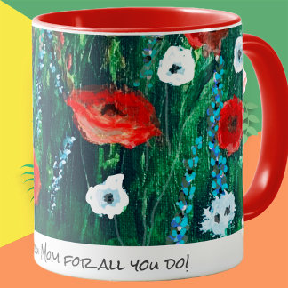 Blume Coffee Cup für ihr akryllisches Malgeschenk Tasse
