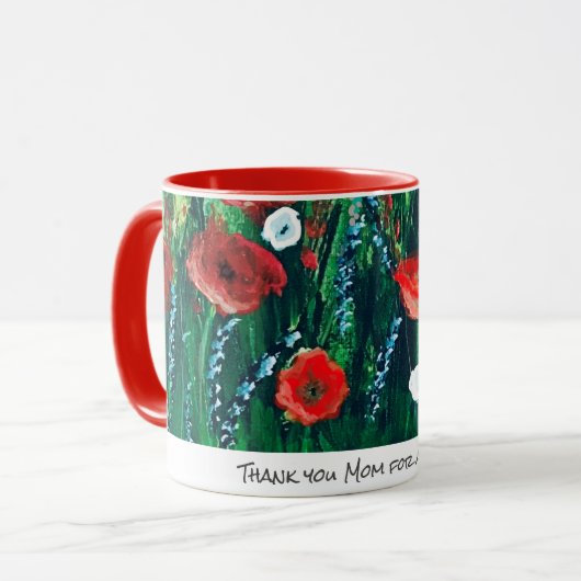 Blume Coffee Cup für ihr akryllisches Malgeschenk Tasse (Vorderseite Links)