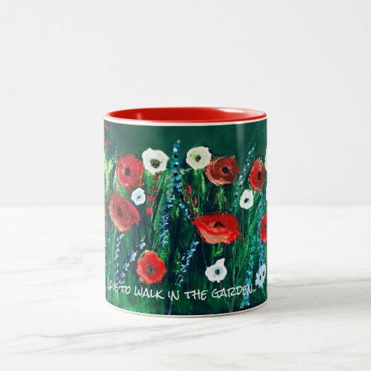 Blume Coffee Cup für ihr akryllisches Malgeschenk Zweifarbige Tasse (Mittel)