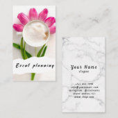 Blume Coffee Event Planning Moderne Visitenkarte (Vorne/Hinten)