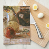 Blume Coffeepot und Frucht Van Gogh Kunstkunst Handtuch (Viertel Falte)