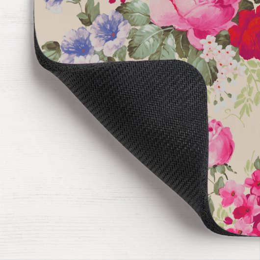 Blume Collage aus Red & Blue Rose Mousepad (Ecke)