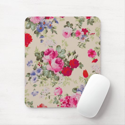Blume Collage aus Red & Blue Rose Mousepad (Mit Mouse)