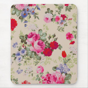 Blume Collage aus Red & Blue Rose Mousepad