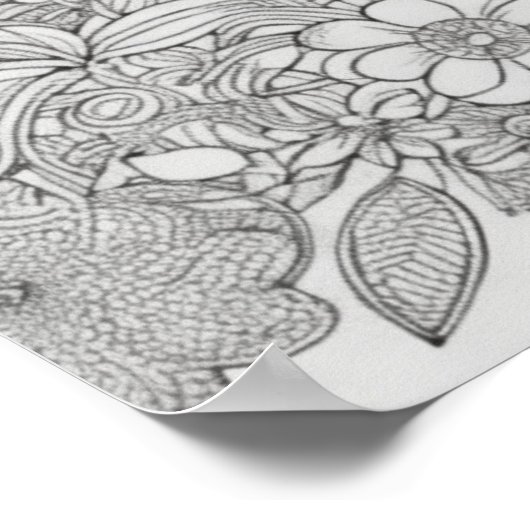 Blume Collage Coloring Poster Wall Decke (Ecke)