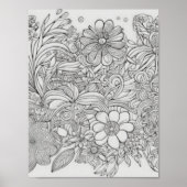Blume Collage Coloring Poster Wall Decke (Vorne)