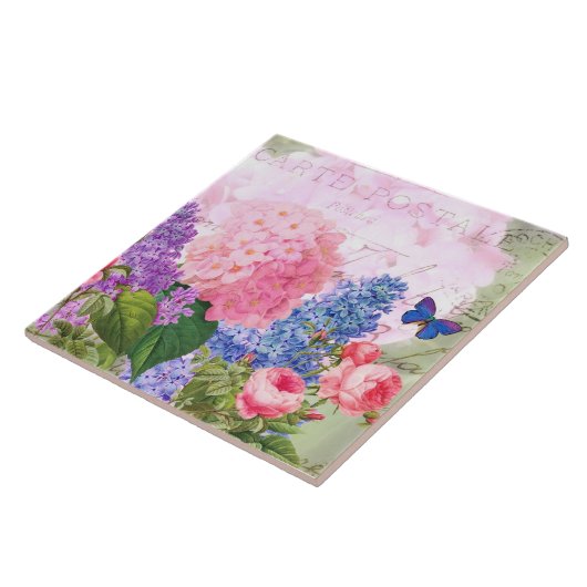 Blume Collage French Accent Keramik Tile Fliese (Seite)