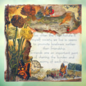 Blume Collage für Freundschaftswerbung Mixed Media Fensteraufkleber (Blatt 3)