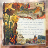 Blume Collage für Freundschaftswerbung Mixed Media Fensteraufkleber (Blatt 2)