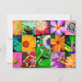 Blume Collage Garden Blumenblume Jeder Anlass Leer Postkarte