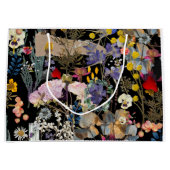 Blume Collage Große Geschenktüte (Vorderseite)