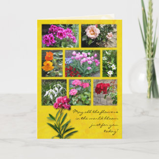 Blume Collage Karte