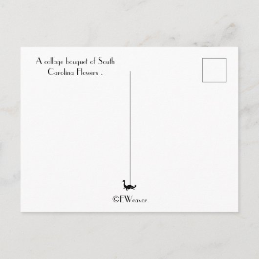 Blume Collage Postcard Postkarte (Rückseite)