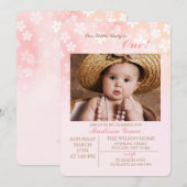 Blume Confetti Foto Einladung (Vorne/Hinten)