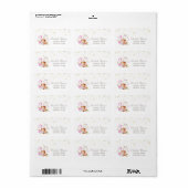 Blume Confetti für Wasserfarben Adressaufkleber (Vorne)