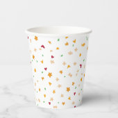 Blume Confetti Pappbecher (Vorderseite)