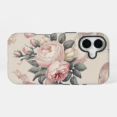 Blume Coquette Muster iPhone 16 Hülle (Rückseite (Horizontal))