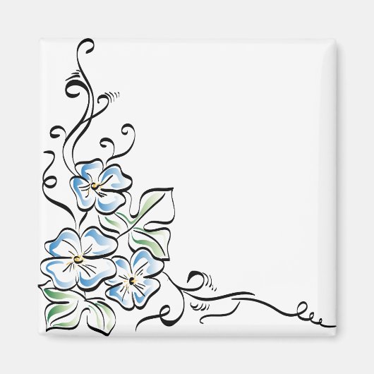 Blume Corner Blume Natur Schöne Blume Pflanze Magnet (Vorne)