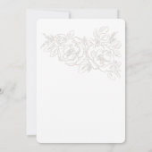 Blume Corner Elegantes Hochzeitsdesign Einladung (Rückseite)