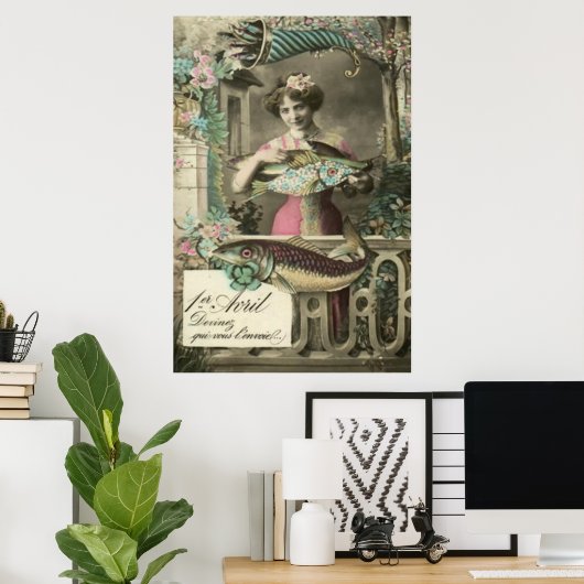 Blume Cornucopia Poisson d'avril Poster (Heimbüro)