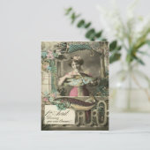 Blume Cornucopia Poisson d'avril Postkarte (Stehend Vorderseite)