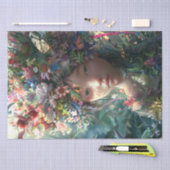 Blume Covered Fairy Girl Decoupage Seidenpapier (Handwerk)