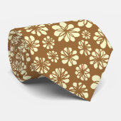 Blume - Creme auf Karamelll Krawatte (Gerollt)