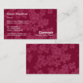 Blume - Crimson Maroon Visitenkarte (Vorne/Hinten)