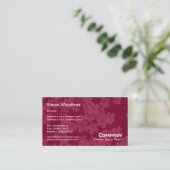 Blume - Crimson Maroon Visitenkarte (Stehend Vorderseite)