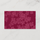 Blume - Crimson Maroon Visitenkarte (Rückseite)