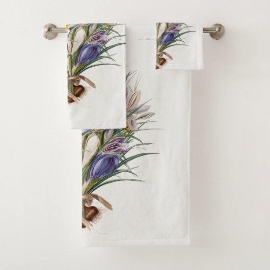 Blume Crocus Spring Botanische Blumenpracht Badhandtuch Set (Insitu)