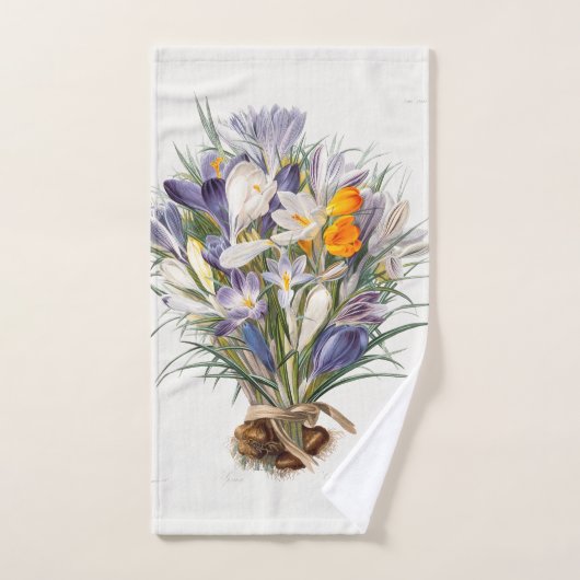 Blume Crocus Spring Botanische Blumenpracht Badhandtuch Set (Handtuch)